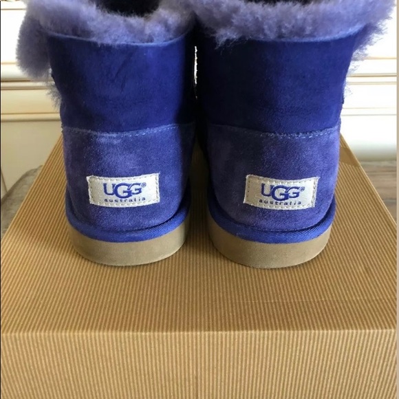 Ugg mini bailey button blue size 6 kids - Picture 2 of 6
